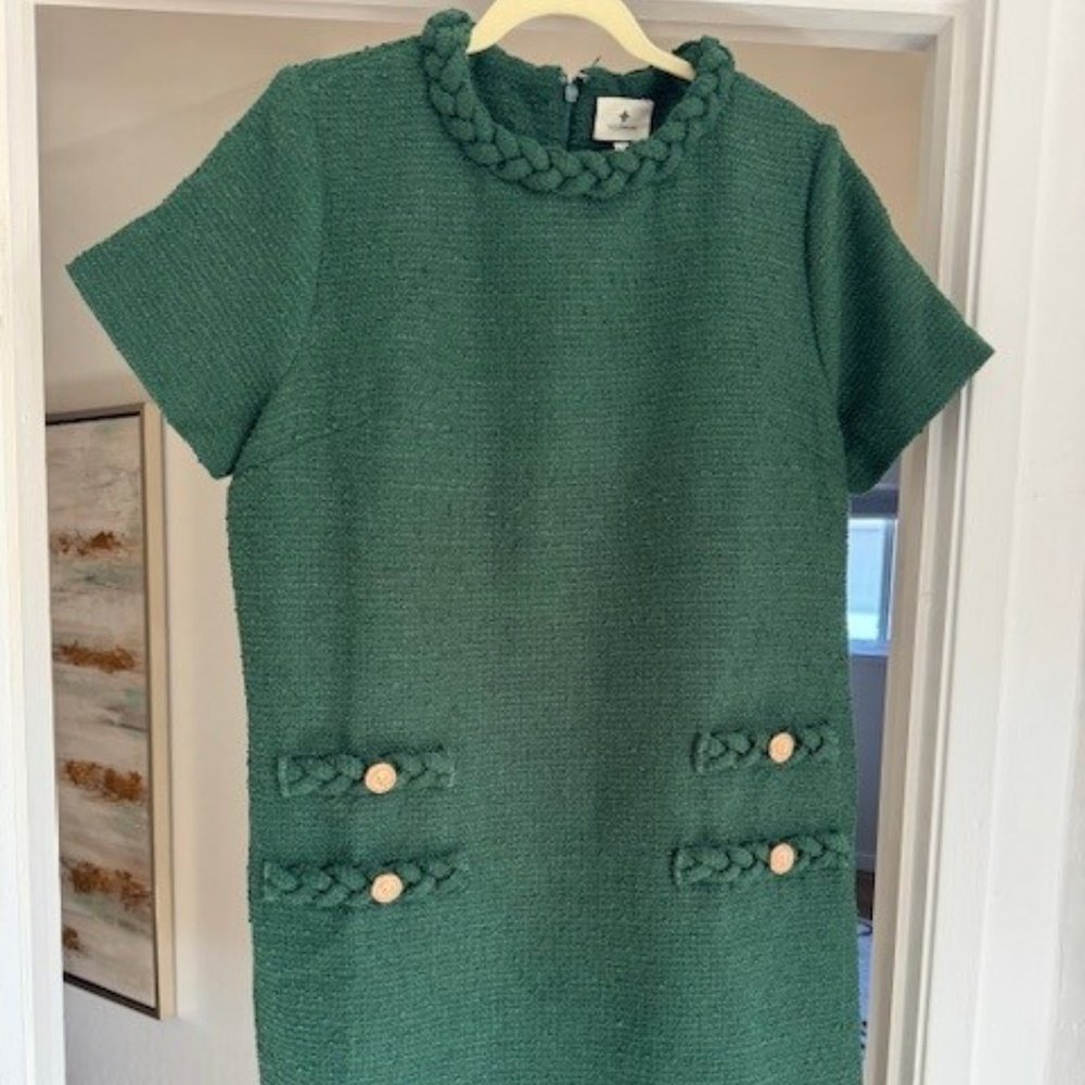 Hunter Green Tweed Jackie Dress SIZE XXL